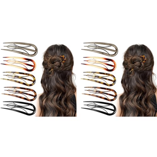 MAYCREATE® 10PCS French Hair Pin U Pins for Styling Bun Acrylic Accessories Women Ladies Gift MAYCREATE® 10PCS French Hair Pin U Pins for Styling Bun Acrylic Accessories Women Ladies Gift